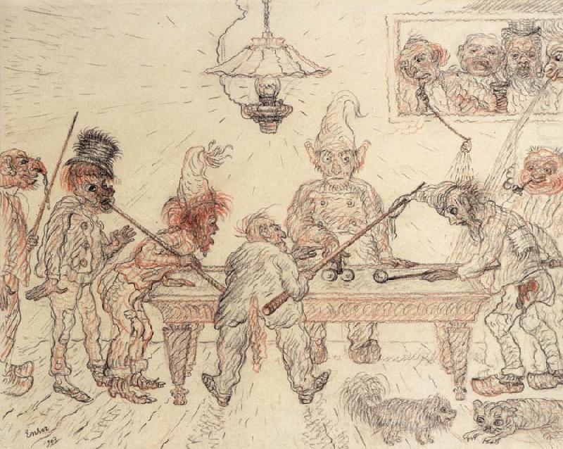 James Ensor Drunken Men Playing Billiards china oil painting image